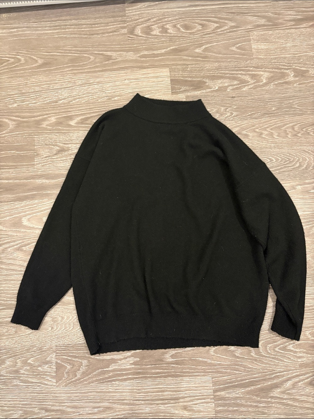 Men's Black Mock Neck Sweater